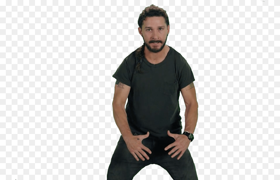 I Made Shia Labeouf Just Do It For All Just Do It Meme, T-shirt, Sleeve, Clothing, Portrait Free Transparent Png
