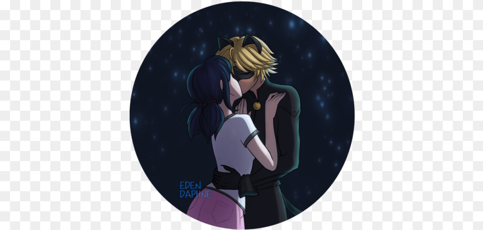 I Meant To Post The Final Panel From My Ml Phantom Miraculous Marichat Kissing, Book, Comics, Publication, Adult Png