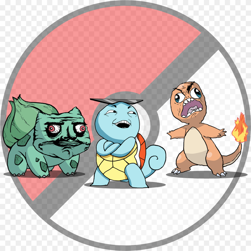 I Mixed Some Meme Faces With The Three Starter Pokemon They Pokemon With Meme Faces, Book, Comics, Publication, Baby Png Image