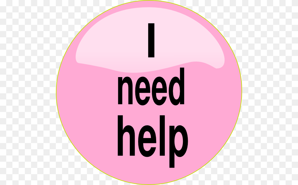 I Need Help Pink Button Clip Art, Text, Disk Free Transparent Png