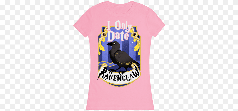 I Only Date Ravenclaw Womens T Short Sleeve, Clothing, T-shirt, Animal, Bird Png Image