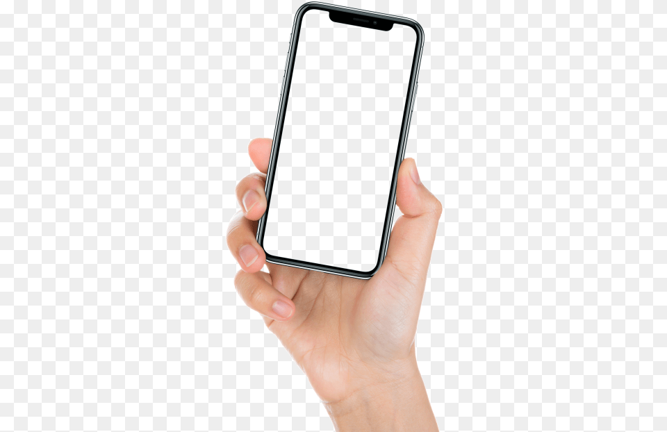 I Phone X In Hand Image Phone In Hand, Electronics, Mobile Phone, Iphone, Adult Png