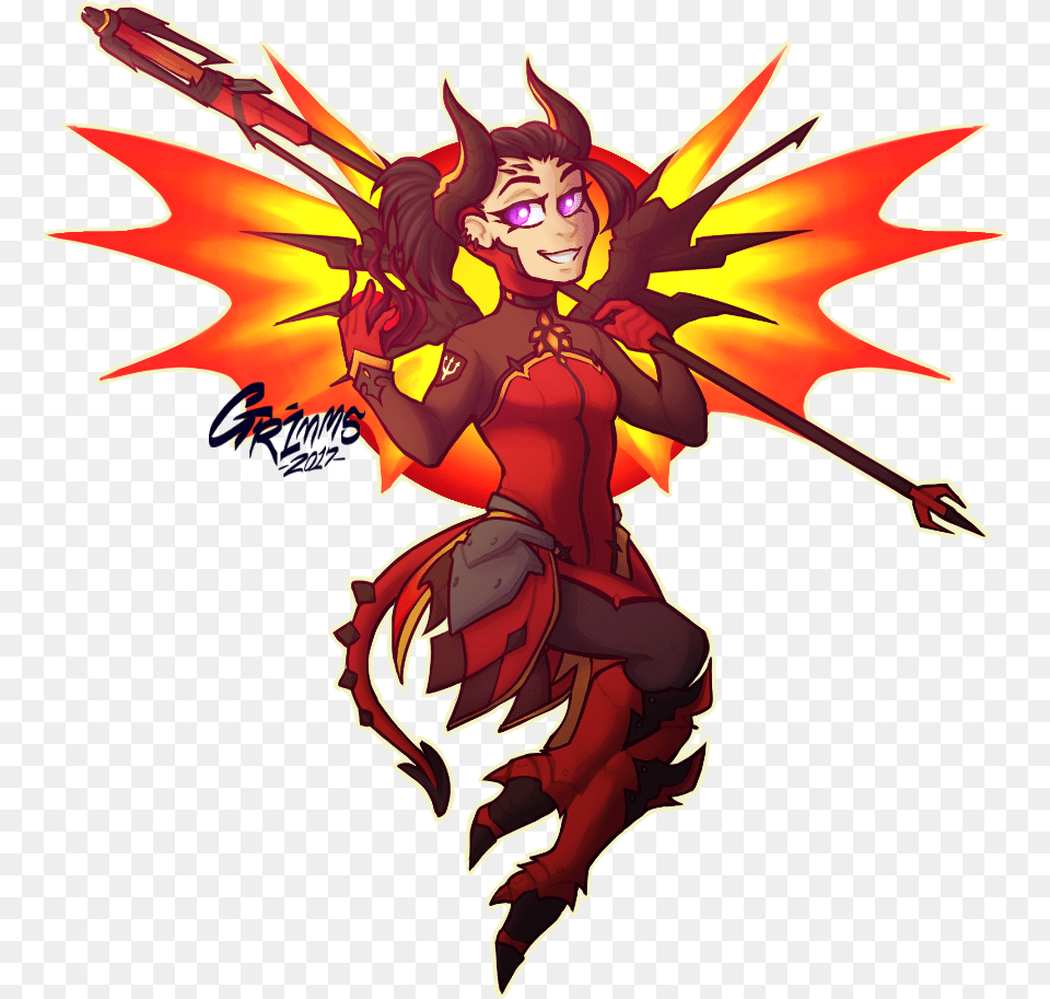 I Plan On Making These Stickers One Day Overwatch Mercy Devil, Book, Comics, Publication, Baby Png Image
