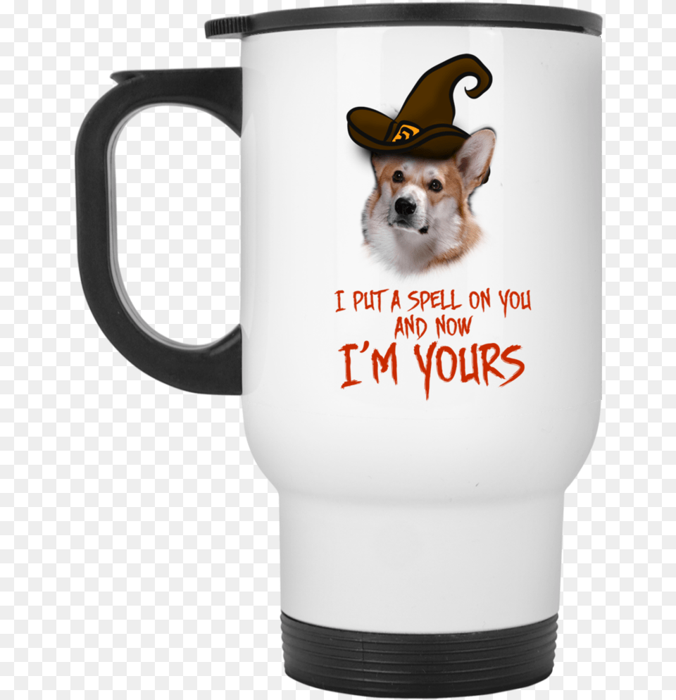 I Put A Spell On You Corgi Travel Mugs Mug, Cup, Animal, Canine, Dog Png Image