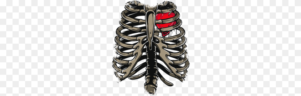 I Remember Drawing A Ribcage With A Heart Inside That Skeleton Rib Cage Twin Duvet, Coil, Spiral, E-scooter, Machine Png