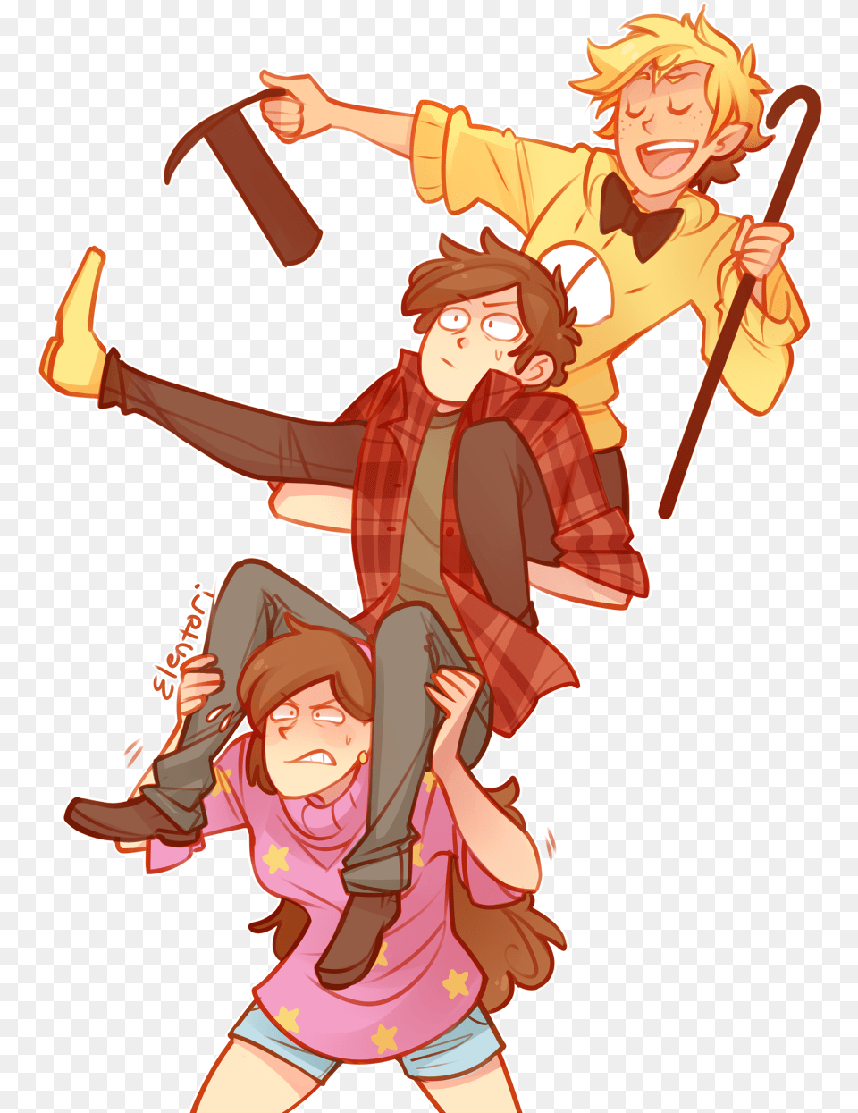 I Saw This Post And Naturally I Had To Drop Everything Elentori Gravity Falls, Book, Comics, Publication, Baby Png Image