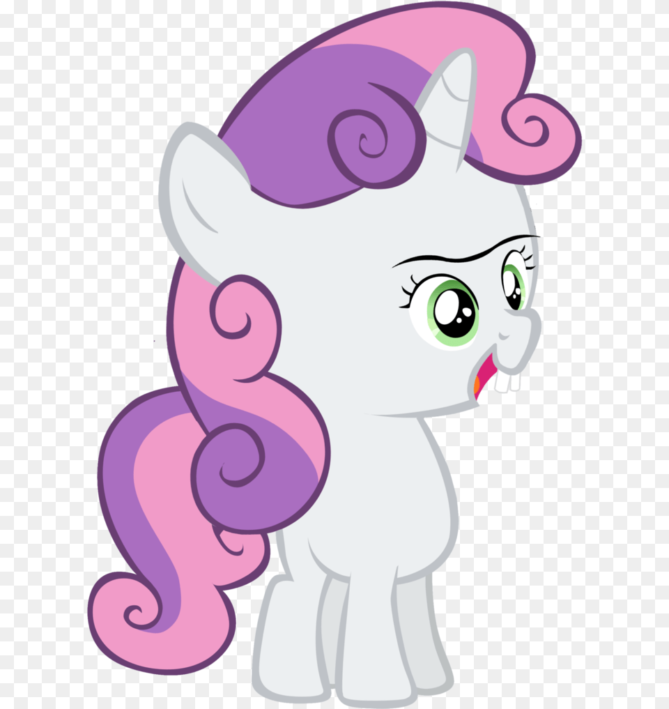 I Shooped A Pwny Mongoloid Mutant Safe Sweetie Mlp Changeling Sweetie Belle, Art, Graphics, Baby, Person Free Png