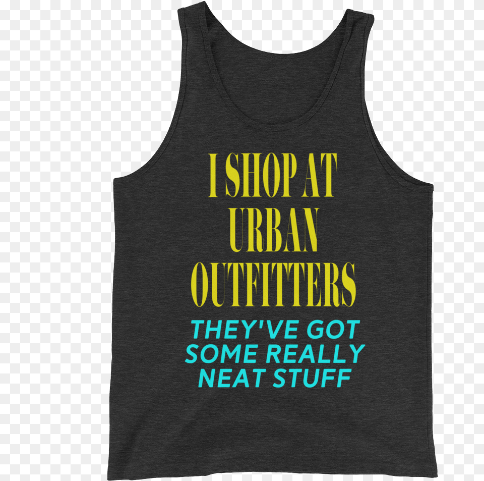 I Shop At Urban Outfitter Unisex Tank Raptor Amp The Wren Book, Clothing, Tank Top, T-shirt, Person Png