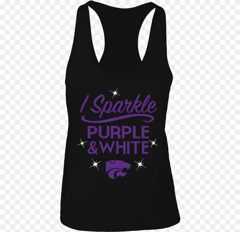 I Sparkle Purple Amp White Kansas State Wildcats Shirt, Clothing, Tank Top, T-shirt, Adult Png
