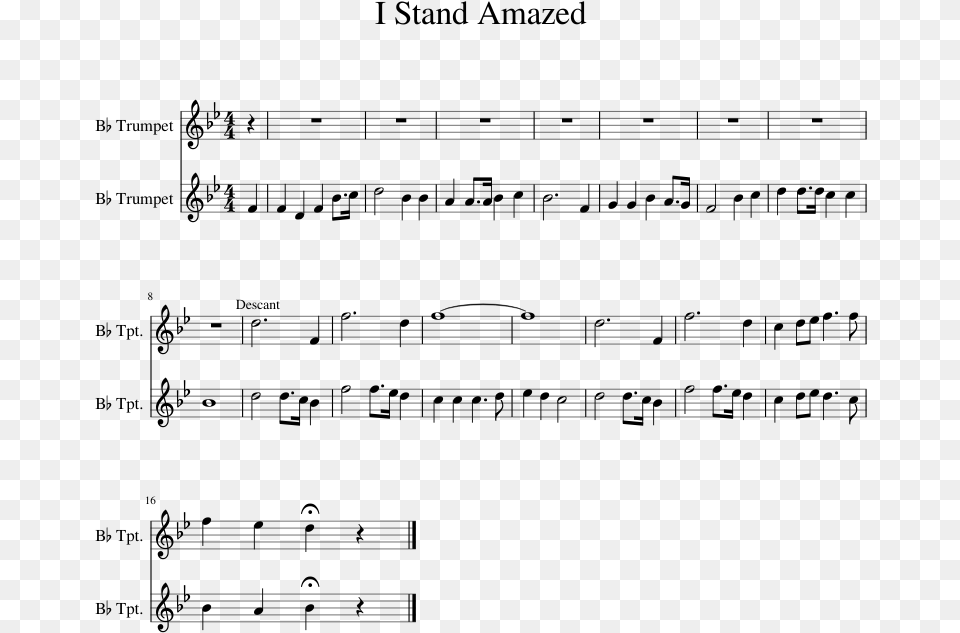 I Stand Amazed Sheet Music 1 Of 1 Pages Sheet Music, Gray Free Png Download