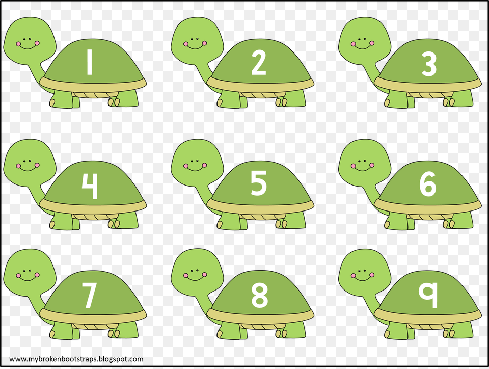I Started By Making This Cute Math Matching Game For Counting Turtles, Green, Text, Number, Symbol Png
