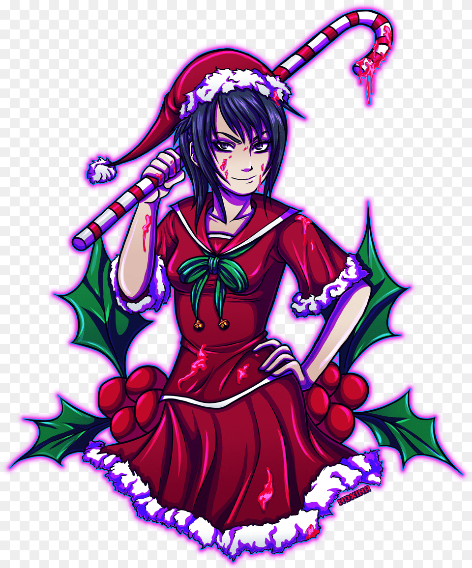 I Still Have One More Surprise Planned For Christmas Yandere Simulator Christmas Fanart, Book, Clothing, Comics, Costume Png Image