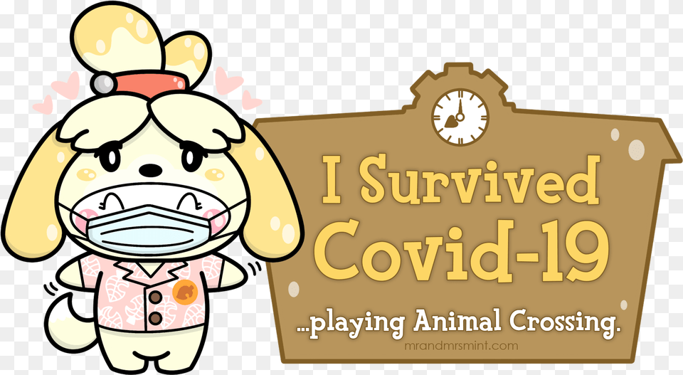 I Survived Covid 19 Playing Animal Crossing Mr U0026 Mrs Mint Happy, Baby, Person, Plush, Toy Free Png