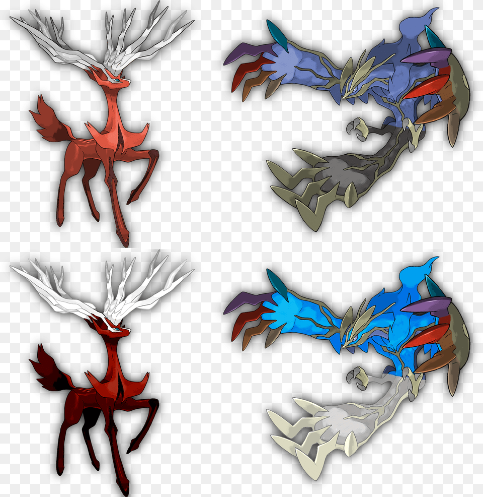 I Swapped The Colors Of Gen 6 Legends 57 Pokemon Xerneas And Yveltal Colour Swap, Electronics, Hardware Png Image
