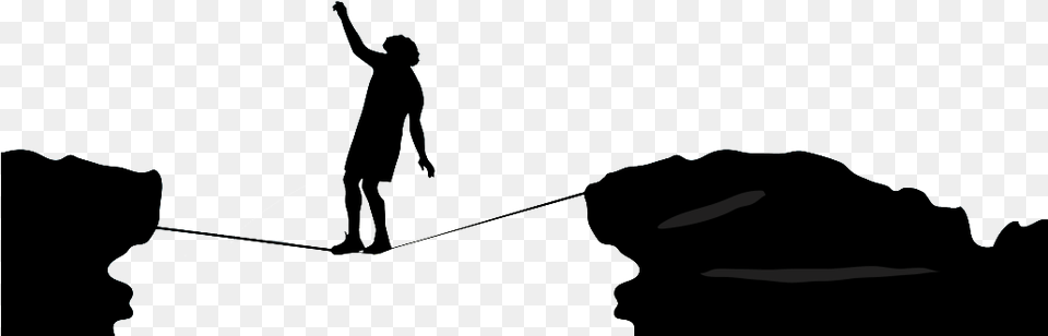 I Took A Major Step Out On A Limb This Summer Man On A Wire, Silhouette, Person, Angler, Fishing Free Png Download