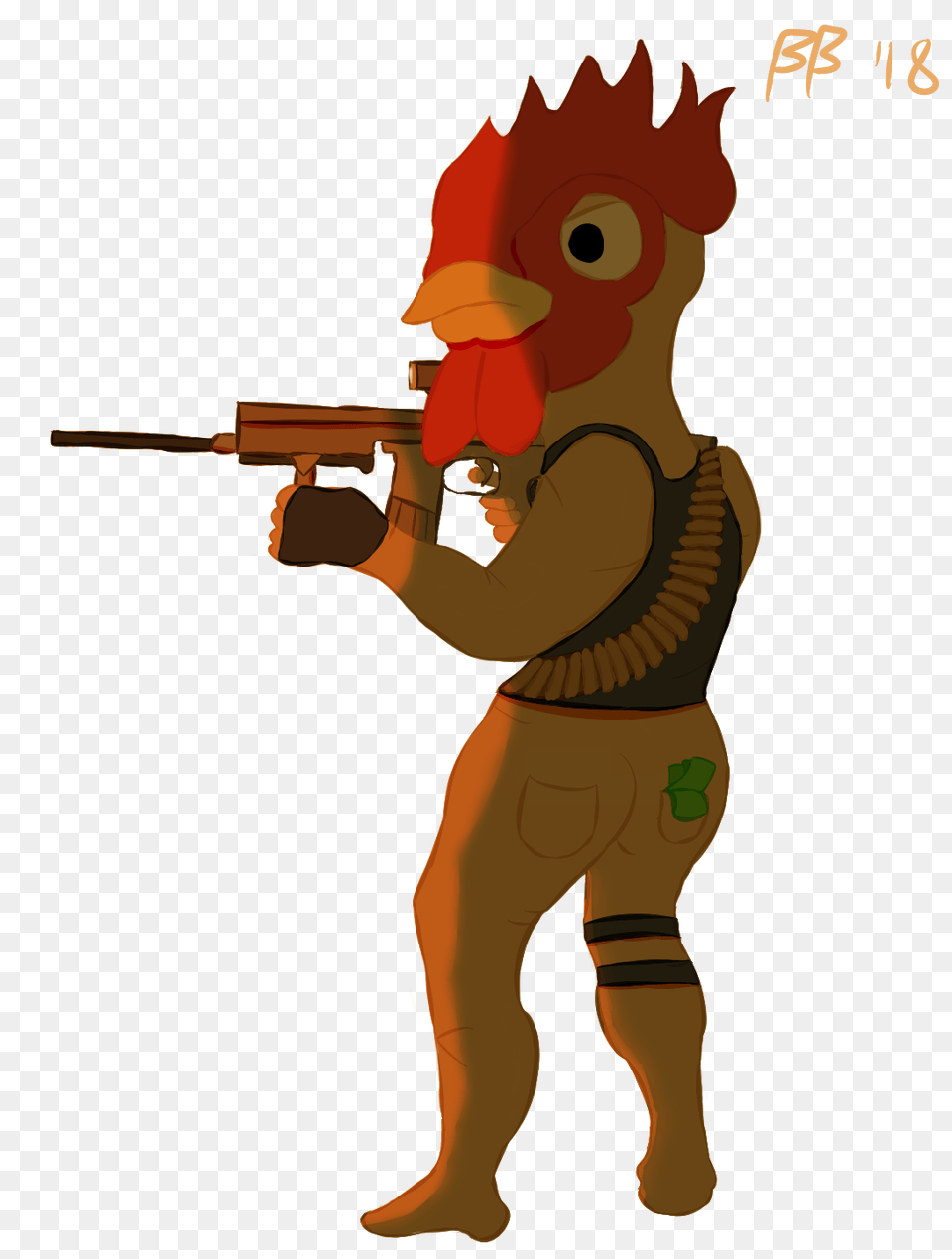 I Tried A Digital Commando Chicken Killingfloor, Firearm, Weapon, Gun, Baby Free Png Download