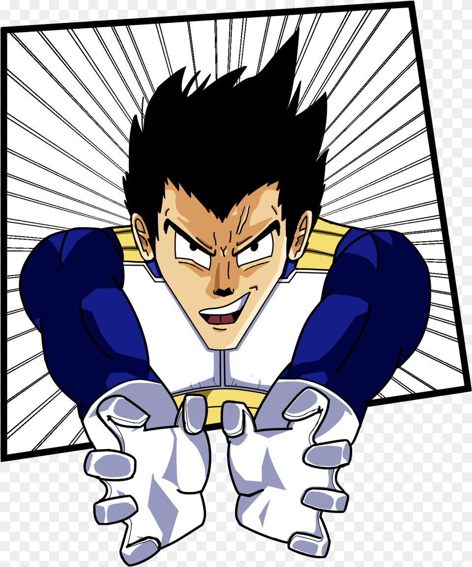 I Tried Drawing Vegeta In My Own Style At The Start Cartoon, Book, Comics, Publication, Face Free Transparent Png