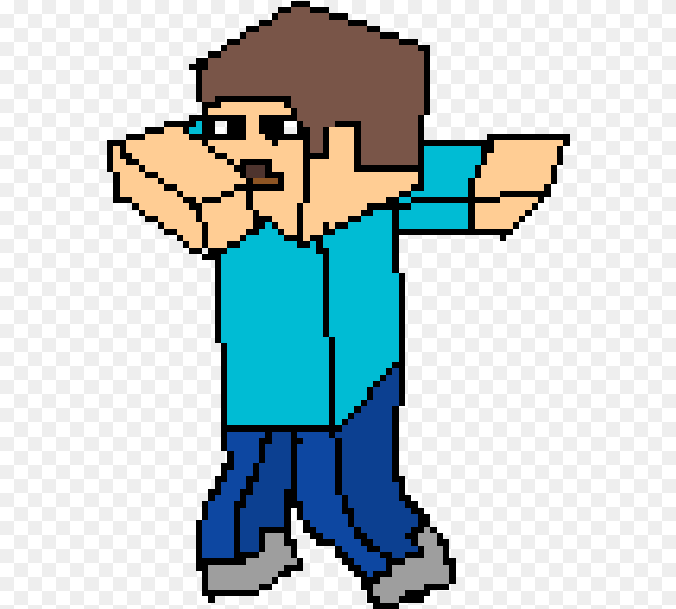 I Tried To Draw Minecraft Steve Dabbing Steve Minecraft Human Art, Photography, Cross, Symbol, Clothing Png Image