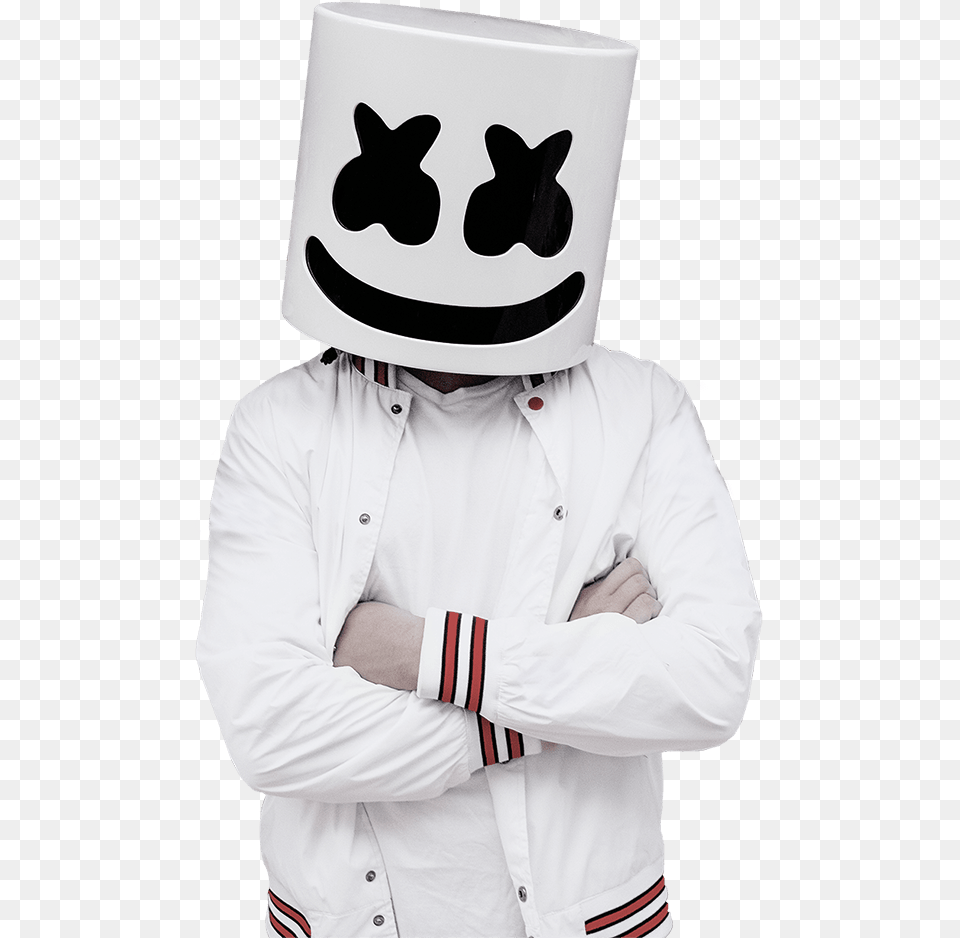 I Try To Change Myself Constantly By Finding New Ways Marshmello Tomorrowland Suit, Clothing, Coat, Hat, Jacket Png Image