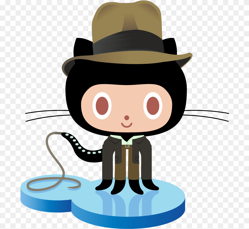 I Ve Been A Fan Of Indiana Jones And Github Github Octocat, Clothing, Hat, Sun Hat, Footwear Free Png Download