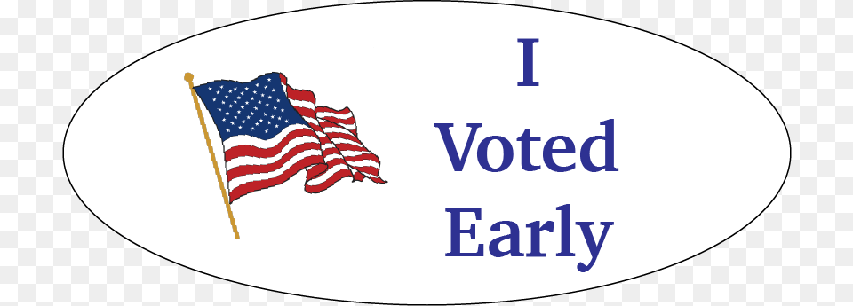 I Voted Early Waving Us Flag W Pole Yard Sign, American Flag Free Transparent Png