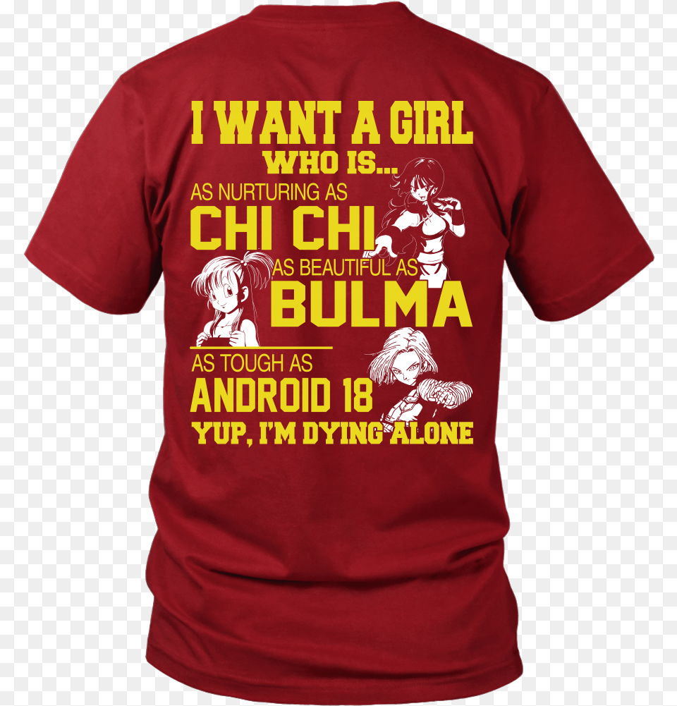 I Want A Girl Who Is As Nurturing As Chichi Beautiful Active Shirt, Clothing, T-shirt, Baby, Person Png Image
