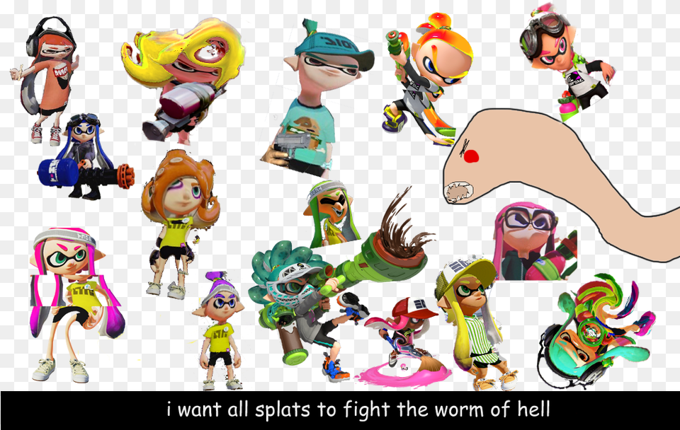 I Want All Splats To Fight The Worm Of Hellanonymous Cartoon, Book, Publication, Comics, Baby Png Image