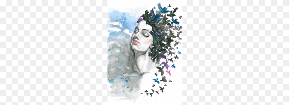 I Wanted That The Problems Had Wings Painting, Head, Modern Art, Photography, Portrait Free Png