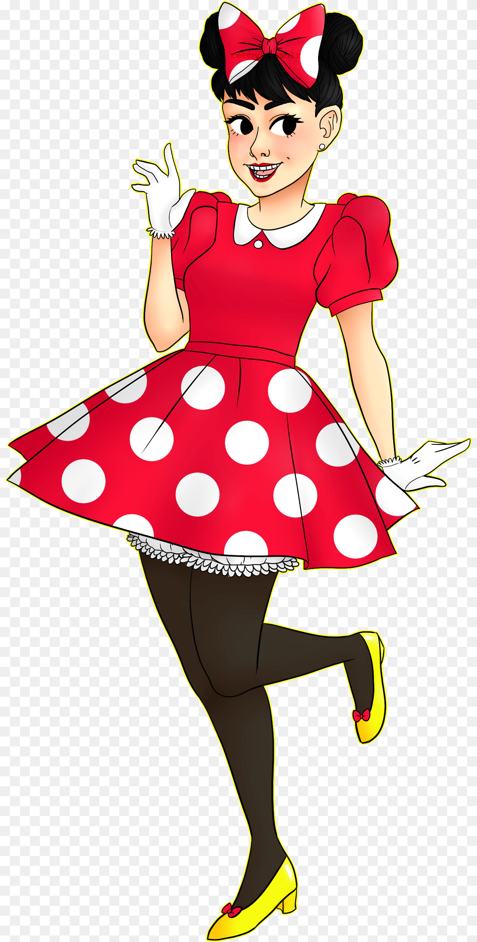 I Wanted To Draw Minnie Mouse As A Human And I Really, Pattern, Child, Leisure Activities, Girl Free Png