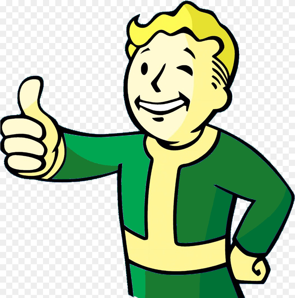 I Was Goin For A Children S Book Cover Vibe Also I Vault Boy Thumbs Up, Body Part, Finger, Hand, Person Png Image