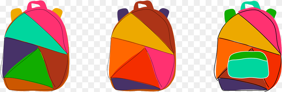 I Wished To Bring The Bright Colors And Often Triangular Illustration, Bag, Backpack, Surfing, Sport Png