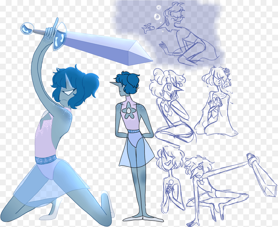 I Woke Up With The Idea Of A Crystal Gem Spy Blue Pearl Crystal Gem Steven Universe Blue Pearl, Publication, Book, Comics, Adult Free Png