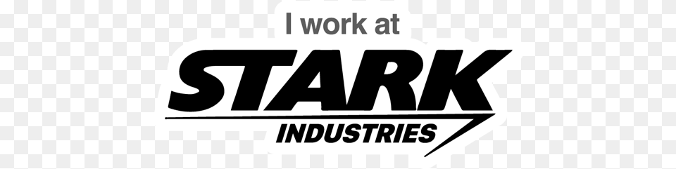 I Work At Stark Industries Sticker Iron Man Stark Industries Logo, Gas Pump, Machine, Pump Png Image