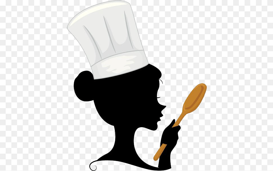 I Worked On Half Of The Visual Assets And Amanda Worked Woman Chef Silhouette, Cutlery, Spoon, People, Person Free Png Download