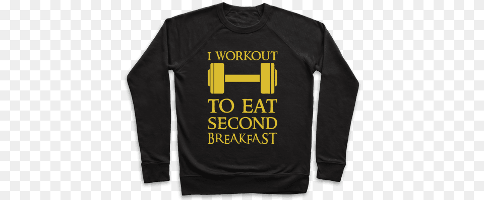 I Workout To Eat Second Breakfast Pullover Forbidden Fruit Tide Pod Shirt, Clothing, Long Sleeve, Sleeve, T-shirt Png Image