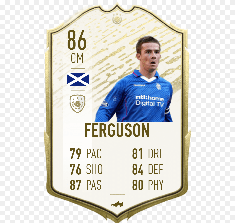 I Would Love Some Lower Rated Club Icons This Barry Barry Ferguson Fifa Card, Adult, Clothing, Male, Man Free Png