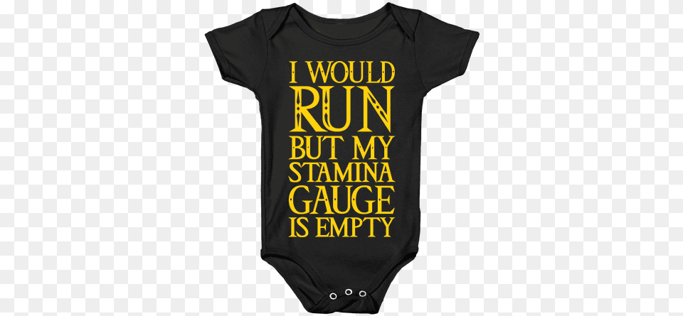 I Would Run But My Stamina Gauge Is Empty Baby Onesy Disney Onesies Baby, Clothing, T-shirt Png Image