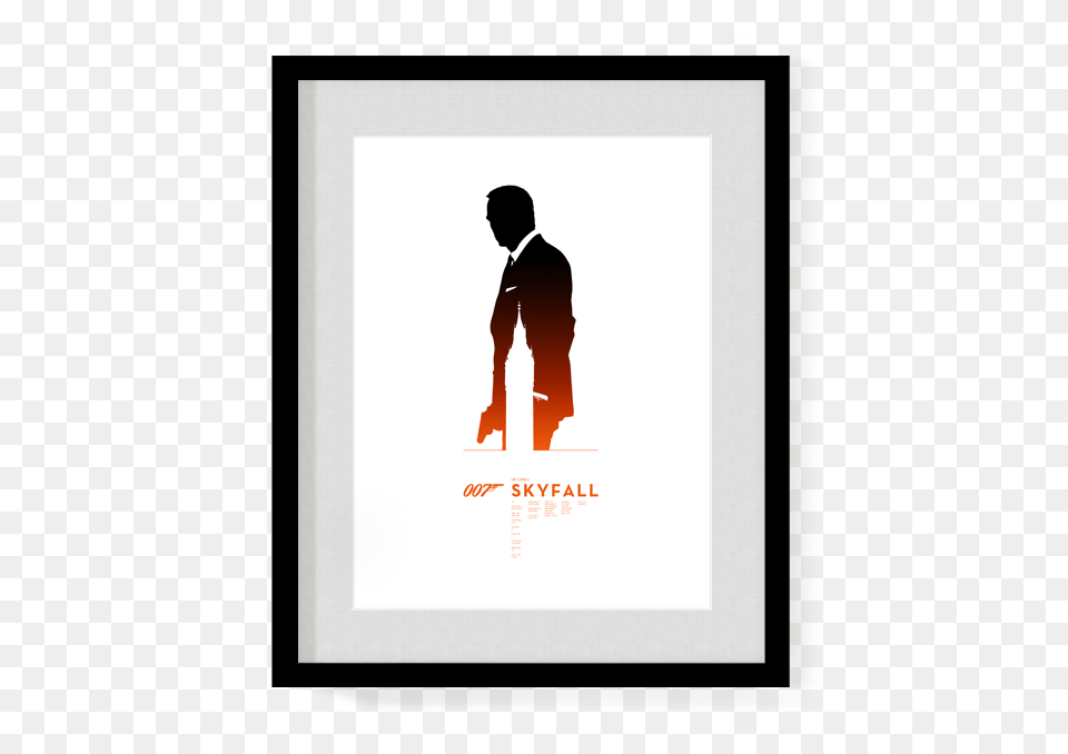 Ian Flemings James Bond Anniversary Posters On Behance, Silhouette, Adult, Male, Man Png Image