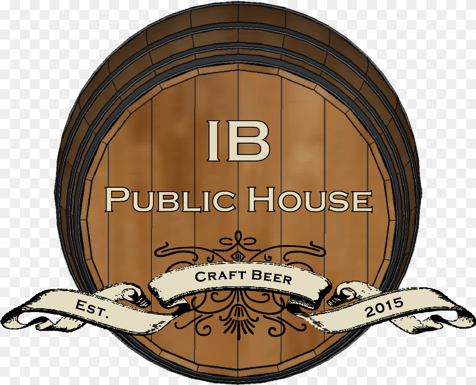 Ib Public House Logo Cancridae, Barrel, Keg, Chandelier, Lamp Png