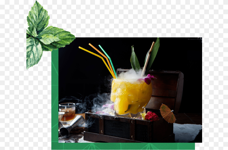 Iba Official Cocktail, Alcohol, Beverage, Herbs, Mint Free Transparent Png