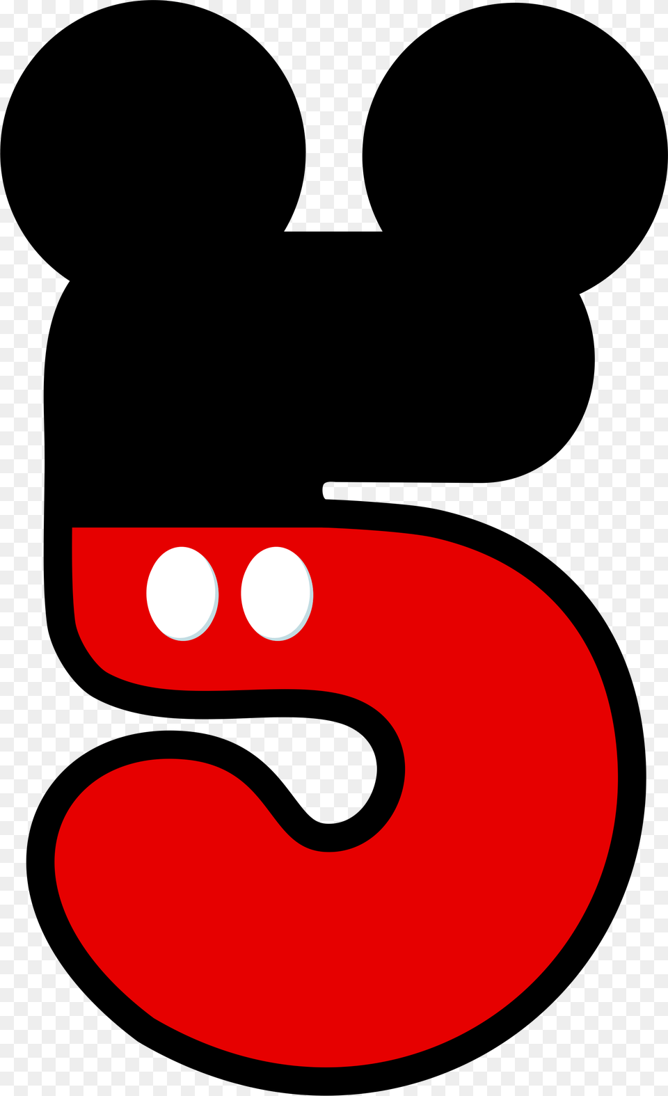 Ibke Qgicdla E Mickey Mouse Number 5, Text, Symbol, Baby, Person Png Image