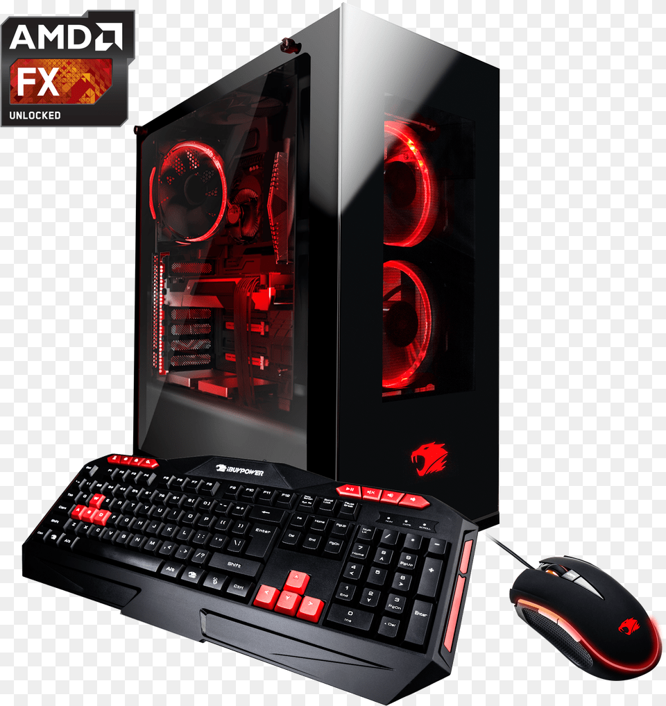Ibuypower Black Panther Wa006a Gaming Desktop Pc With All External Computer Hardware, Computer Hardware, Computer Keyboard, Electronics, Mouse Png