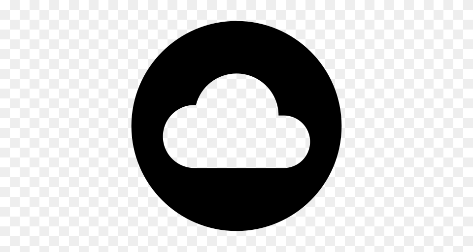 Ic Cloud Circle Blac Icon And Vector For Download, Gray Png