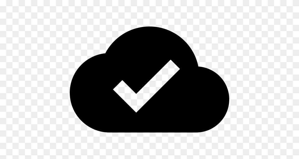 Ic Cloud Done Black Icon With And Vector Format For, Gray Png Image
