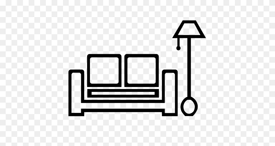 Ic Living Lounge Icon With And Vector Format For, Gray Free Png Download