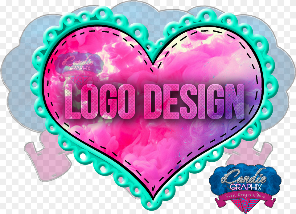 Icandie Graphix Logo Design Girly, Purple, Heart Png