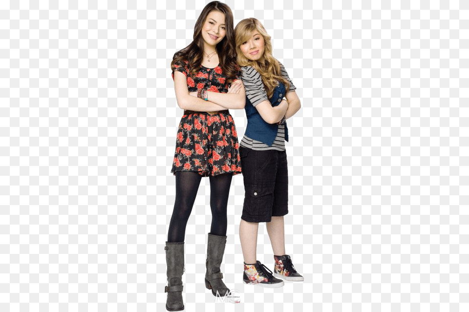 Icarly Icarly Carly Miranda Cosgrove Icarly Jennette Jennette Mccurdy Y Miranda Cosgrove, Blouse, Clothing, Shorts, Footwear Png