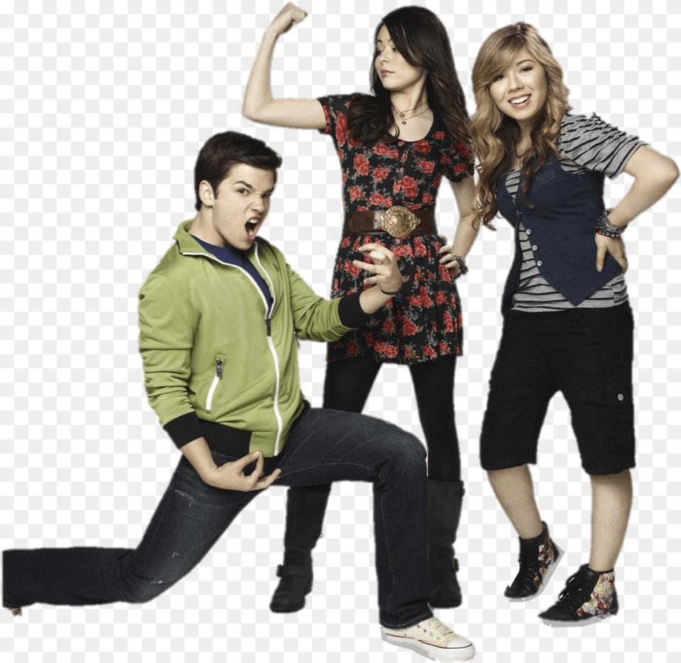 Icarly Jennette Mccurdy And Nathan Kress, Pants, Clothing, Shoe, Footwear Png Image