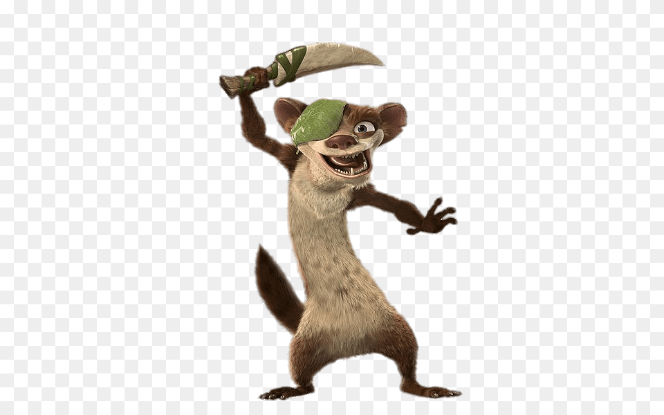 Ice Age Character Buck With Sword, Animal, Wildlife, Mammal, Monkey Free Png Download