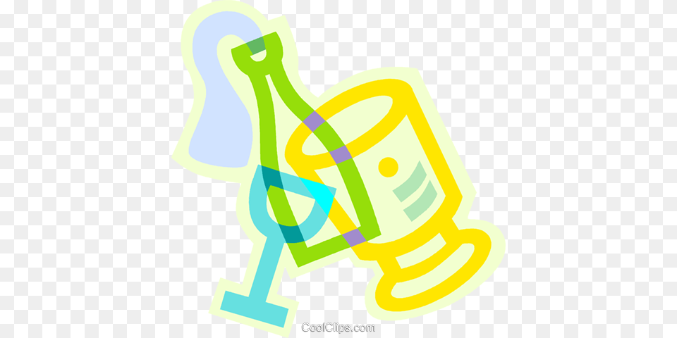 Ice Bucket And Champagne Bottle Royalty Vector Clip Art, Brush, Device, Tool, Cleaning Png Image